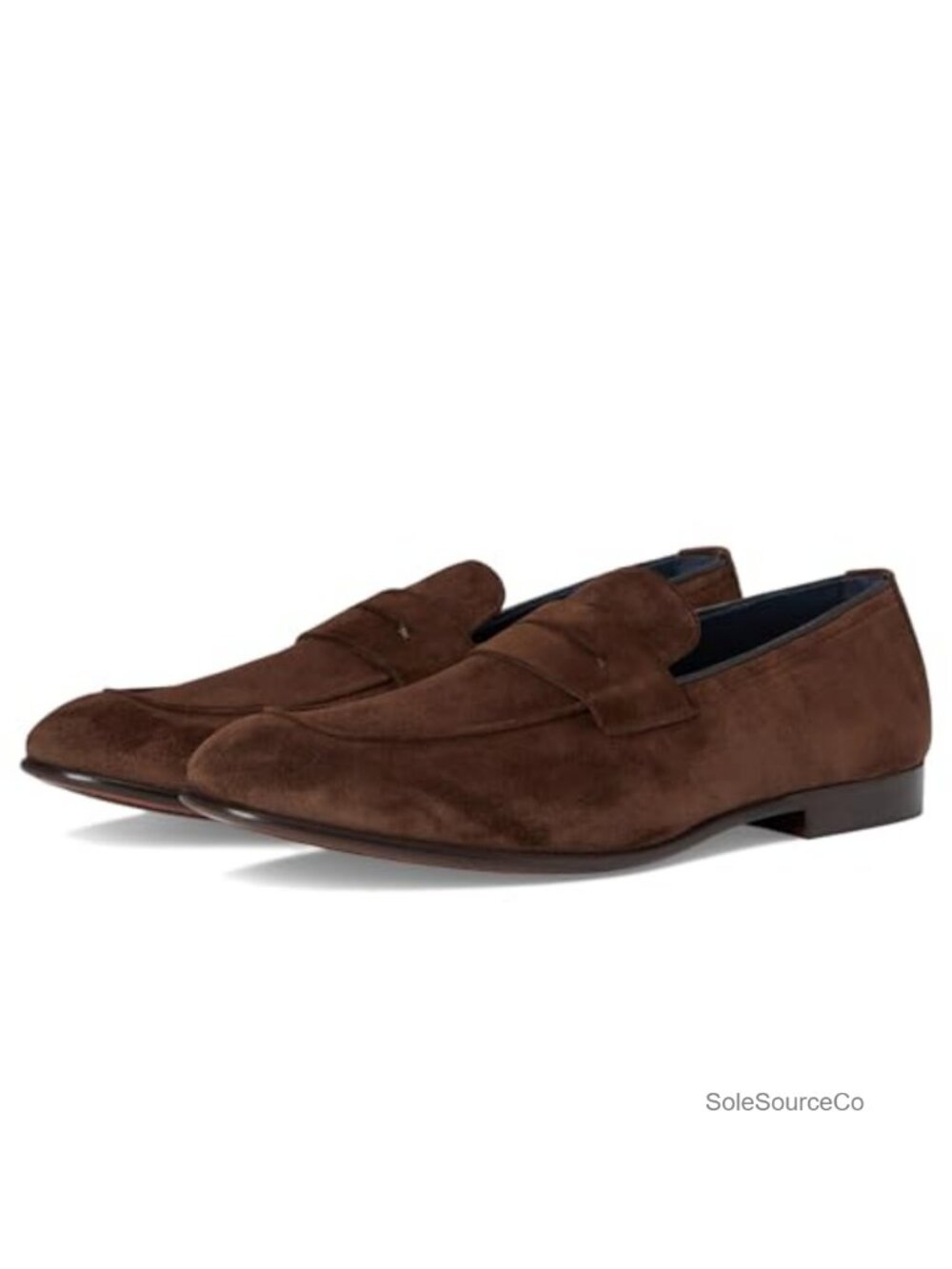 Italian Suede Loafers with Flexible Construction and Leather Lining